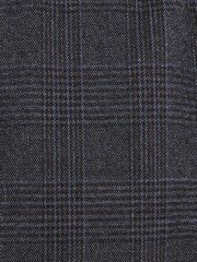 Navy Blue Check Drawstring Check Formal Joggers - Image 7 of 7