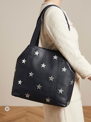 Jones Bootmaker Navy Blue Dayna Star Leather Bag - Image 1 of 3
