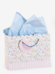 Set of 2 Pink Ditsy Floral Small Gift Bags - Image 3 of 3