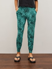 Green Animal Print Jersey Joggers - Image 1 of 5