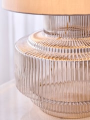 Lipsy Gold Ribbed Glass Table Lamp - Image 3 of 4