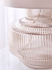 Lipsy Gold Ribbed Glass Table Lamp - Image 4 of 4