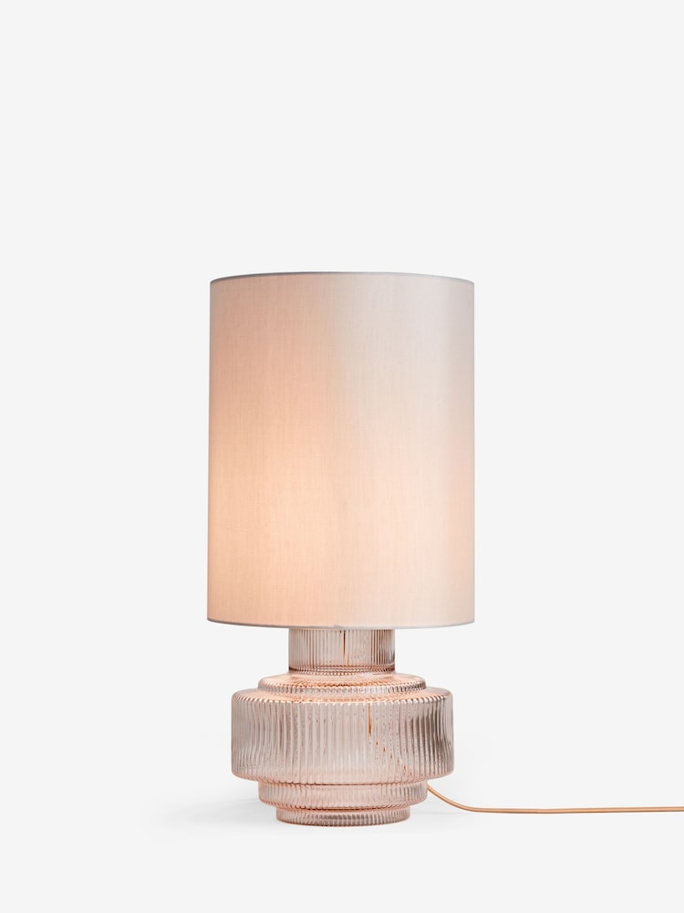 Lipsy Gold Ribbed Glass Table Lamp - Image 5 of 5 Lipsy Gold Ribbed Glass Table Lamp - Image 5 of 5