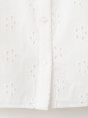 Mango White Broderie Ruffle Blouse - Image 3 of 3
