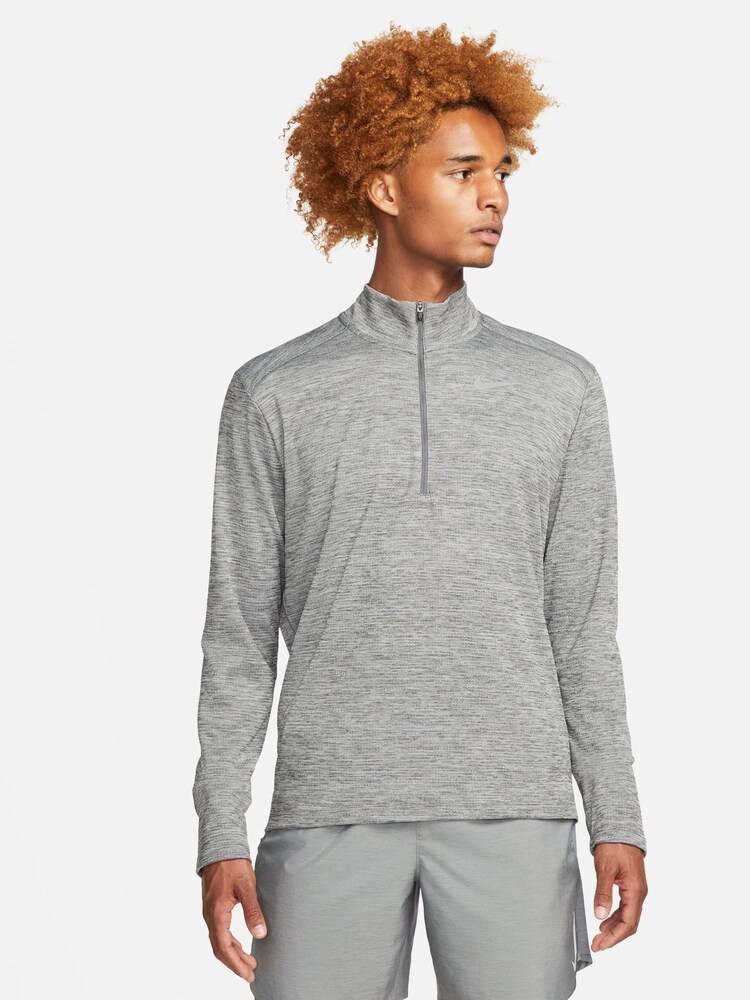 Nike Grey Pacer Half Zip Running Top - Image 1 of 8