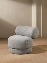 MADE.COM Grey Marl Pax Boucle Selah Accent Chair - Image 2 of 5