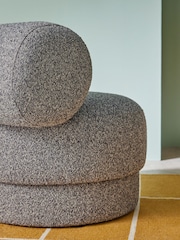 MADE.COM Grey Marl Pax Boucle Selah Accent Chair - Image 4 of 5