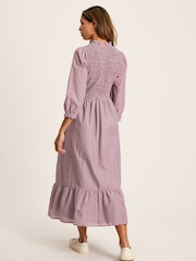 Joules Addison Purple Printed Midaxi Dress - Image 2 of 7