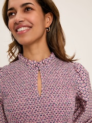 Joules Addison Purple Printed Midaxi Dress - Image 5 of 7