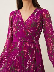 Phase Eight Purple Carmen Pleated Maxi Dress - Image 6 of 7