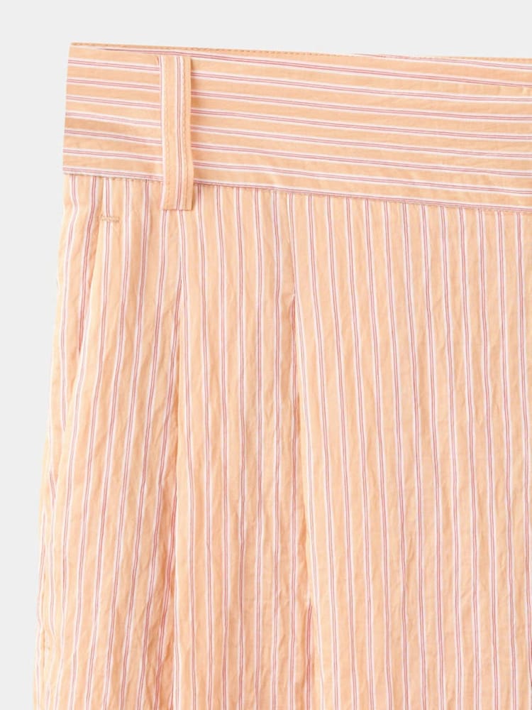 Mango Pink Lyocell Pinstripe Pleated Trousers - Image 7 of 7