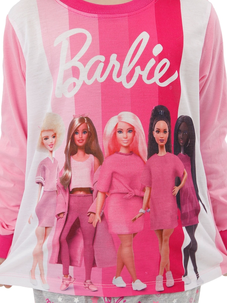 Character Pink Barbie Pyjamas and Dressing Gown Set - Image 10 of 10