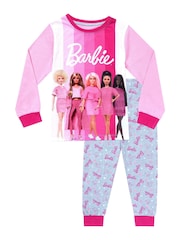 Character Pink Barbie Pyjamas and Dressing Gown Set - Image 11 of 12