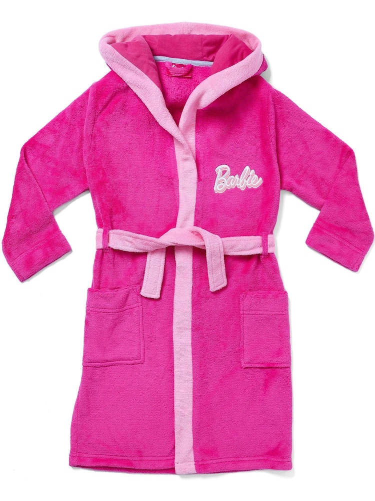 Character Pink Barbie Pyjamas and Dressing Gown Set - Image 3 of 10