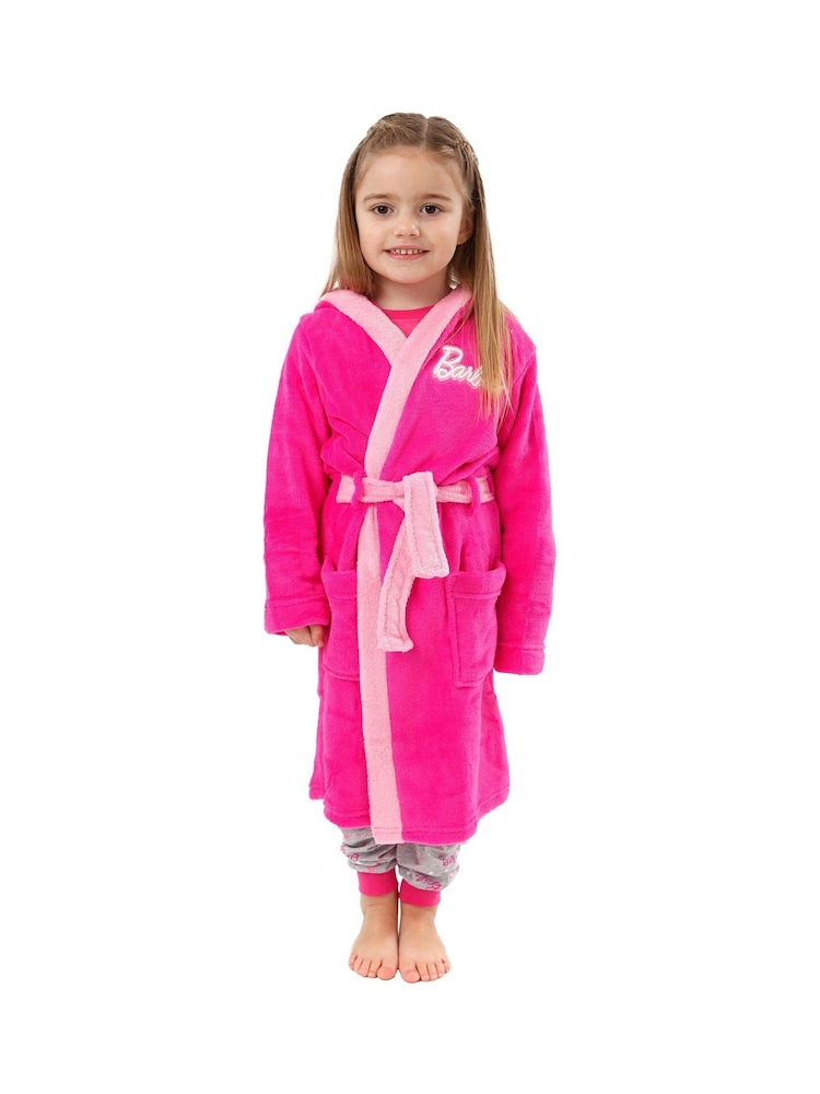 Character Pink Barbie Pyjamas and Dressing Gown Set - Image 7 of 10