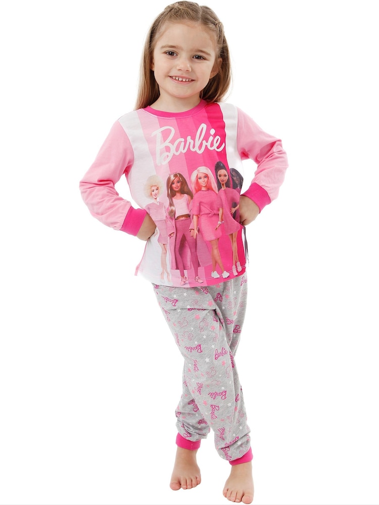 Character Pink Barbie Pyjamas and Dressing Gown Set - Image 9 of 10
