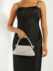 Dune London Gold Brynley Diamanté Tubular Hand Bag - Image 1 of 6
