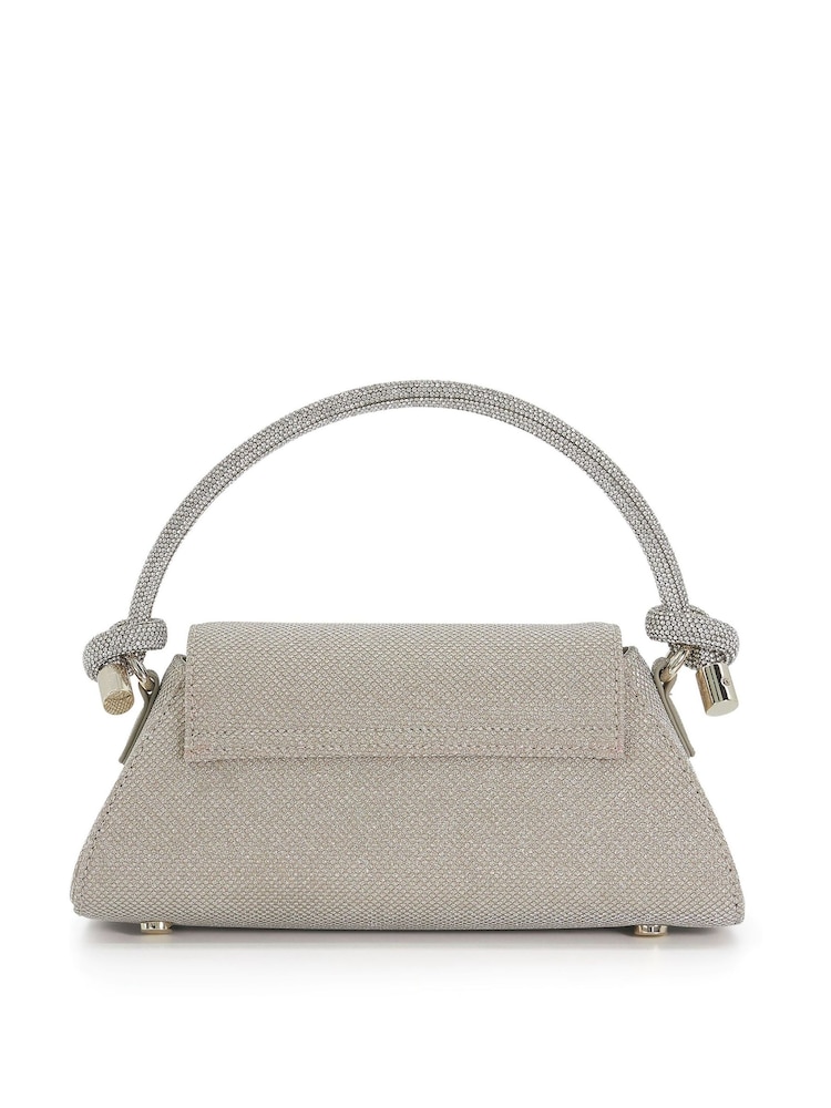Dune London Gold Brynley Diamanté Tubular Hand Bag - Image 4 of 6