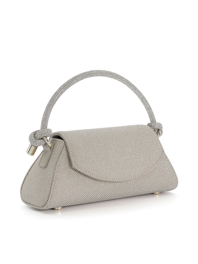 Dune London Gold Brynley Diamanté Tubular Hand Bag - Image 6 of 6