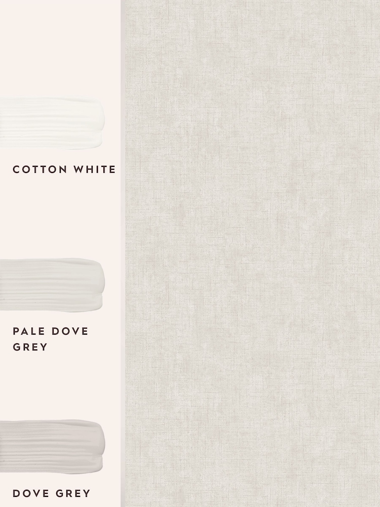 Laura Ashley Pale Dove Grey Plain Textured 10M Wallpaper - Image 4 of 4