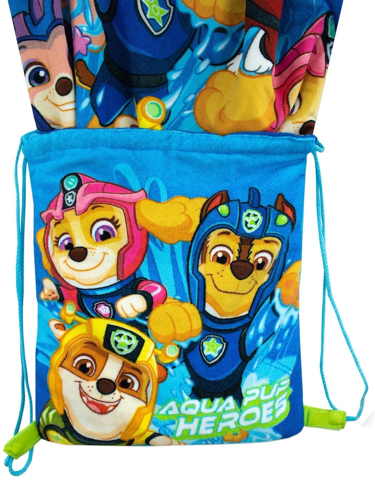 Character Blue PAW Patrol Aqua Pups 2 in1 Towel Bag - Image 5 of 5