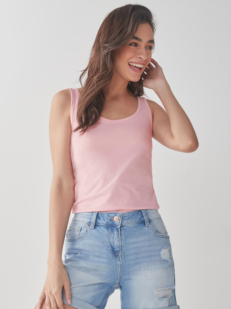 Pink Light Thick Strap Vest - Image 1 of 5