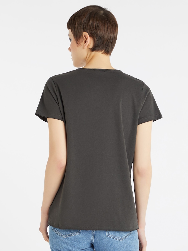 Amplified Grey Oasis Logo 100% Cotton T-Shirt - Image 2 of 4