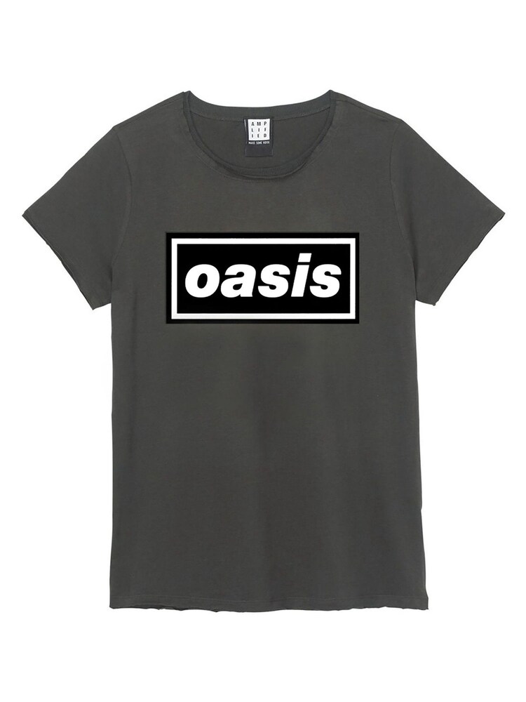 Amplified Grey Oasis Logo 100% Cotton T-Shirt - Image 4 of 4