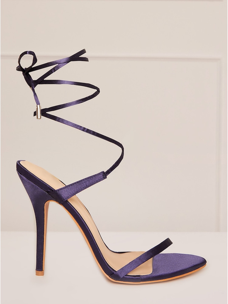 Chi Chi London Purple High Heel Lace Up Sandals - Image 1 of 3