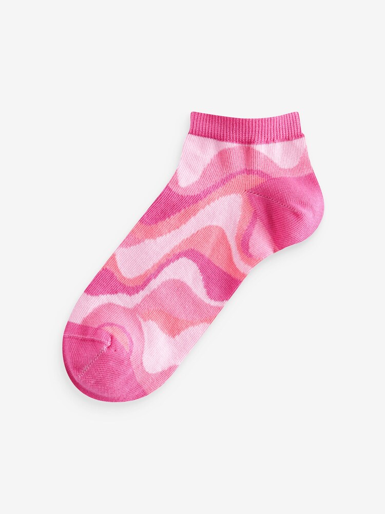 Rainbow Swirl Trainers Socks 5 Pack - Image 2 of 6