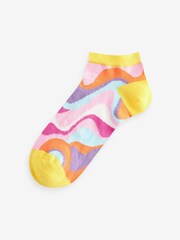 Rainbow Swirl Trainers Socks 5 Pack - Image 3 of 6