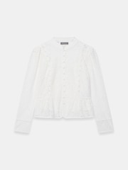 Mint Velvet White Lace Military Blouse - Image 6 of 7