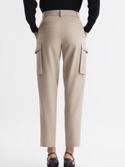 Reiss Neutral Violet Petite Mid Rise Cargo Trousers - Image 5 of 6