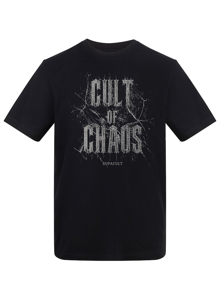 Crno - Supacult Cult Of Chaos T-Shirt - Slika 2 od 3