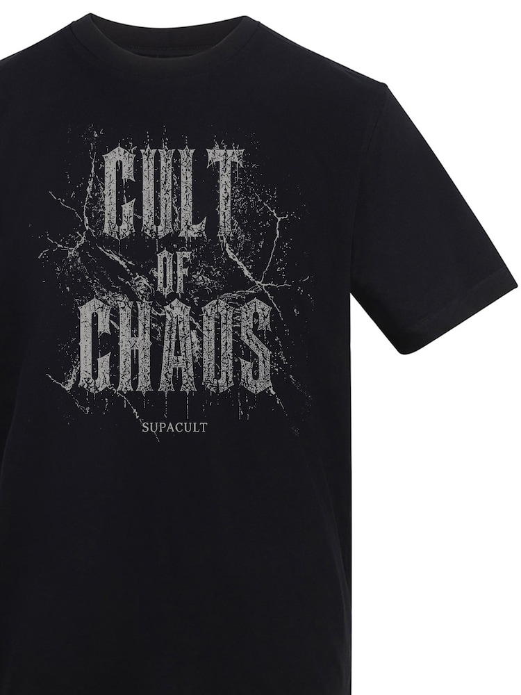 Crno - Supacult Cult Of Chaos T-Shirt - Slika 3 od 3
