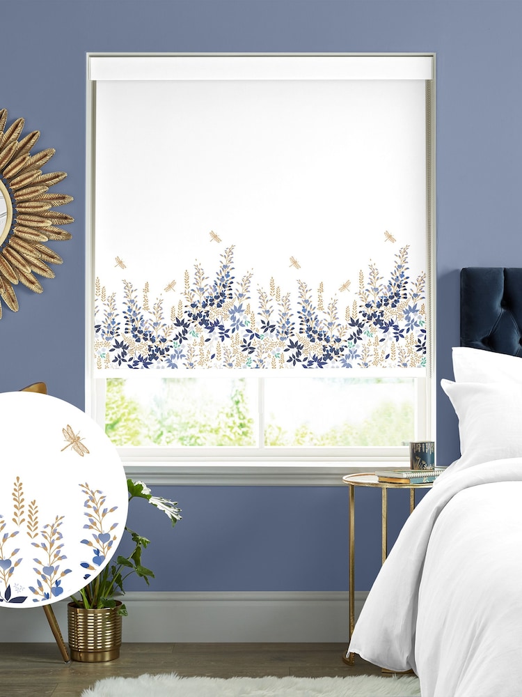 Sara Miller White Wisteria Made to Measure Roller Blinds - Image 1 of 6