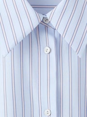 Mango Blue Stripe Embellished Shirt - Image 6 of 7