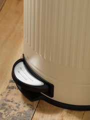 Cream 30L Vintage Ribbed Soft Close Bin - Image 5 of 5