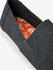 Black Canvas Slip-On Shoes - Image 5 of 7