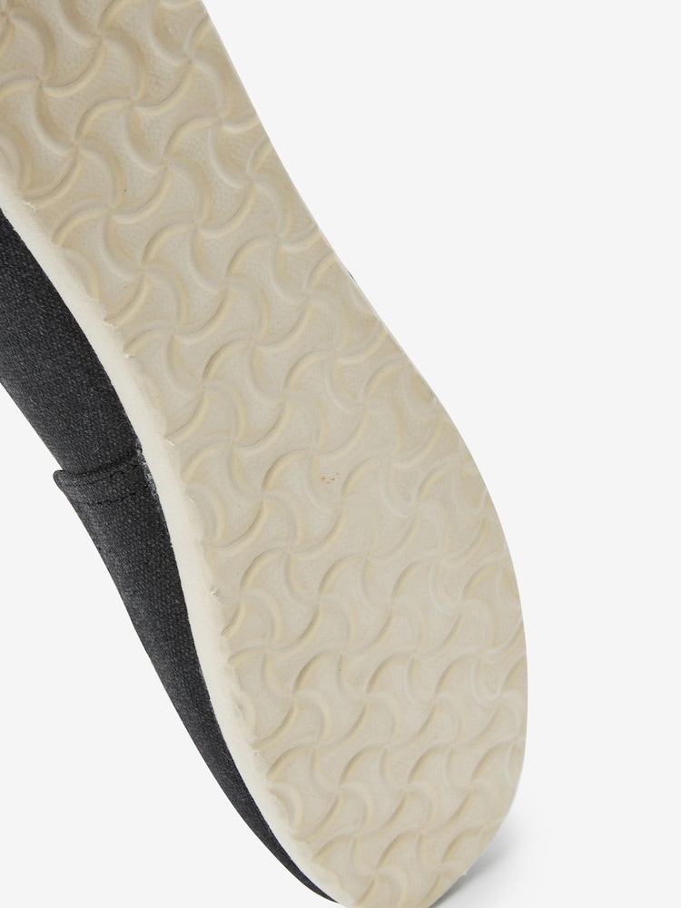 Black Canvas Slip-On Shoes - Image 7 of 7