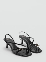 Mango Black Strappy Heeled Sandals - Image 2 of 4