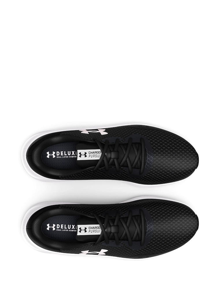 Under Armour Jet Black Charged Pursuit 3 Trainers - Image 8 of 8