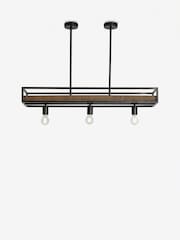 Brown Bronx Shelf Linear 3 Light Pendant Ceiling Light - Image 1 of 6