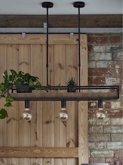Brown Bronx Shelf Linear 3 Light Pendant Ceiling Light - Image 4 of 6