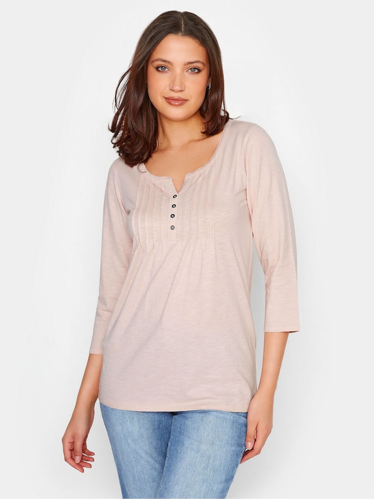 Pink - Long Tall Sally Henley-Oberteil aus 100 % Baumwolle - Bild 1 von 4
