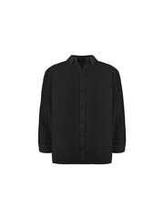 Live Unlimited Black Curve Crochet Trim Longline 100% Cotton Shirt - Image 4 of 4