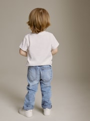 Light Blue Denim 100% Cotton Distressed Jeans (3mths-7yrs) - Image 3 of 8