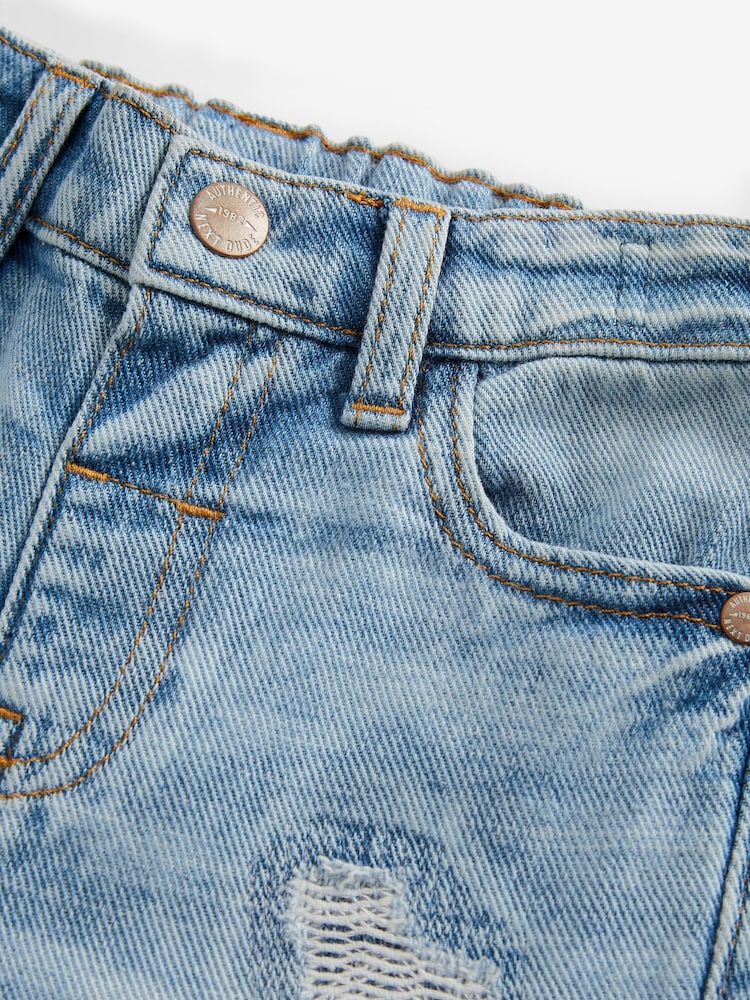 Light Blue Denim 100% Cotton Distressed Jeans (3mths-7yrs) - Image 8 of 8