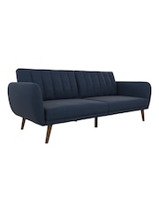 Novogratz Blue Brittany Linen Sofa Bed - Image 3 of 4