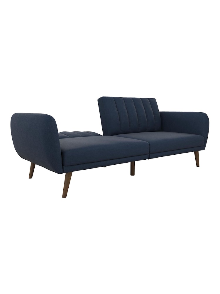 Novogratz Blue Brittany Linen Sofa Bed - Image 4 of 4